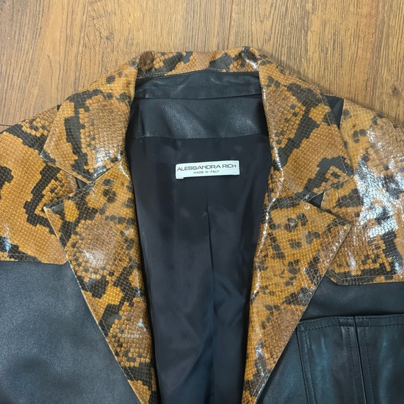Alessandra Rich Python leather blazer jacket. Size IT 40 - Picture 8 of 16